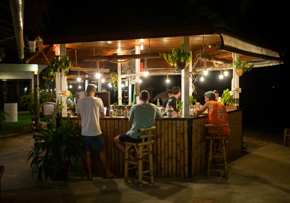 Beach bar at tiki