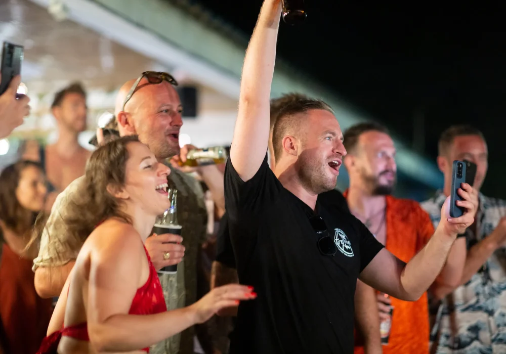 The crowd at a music event